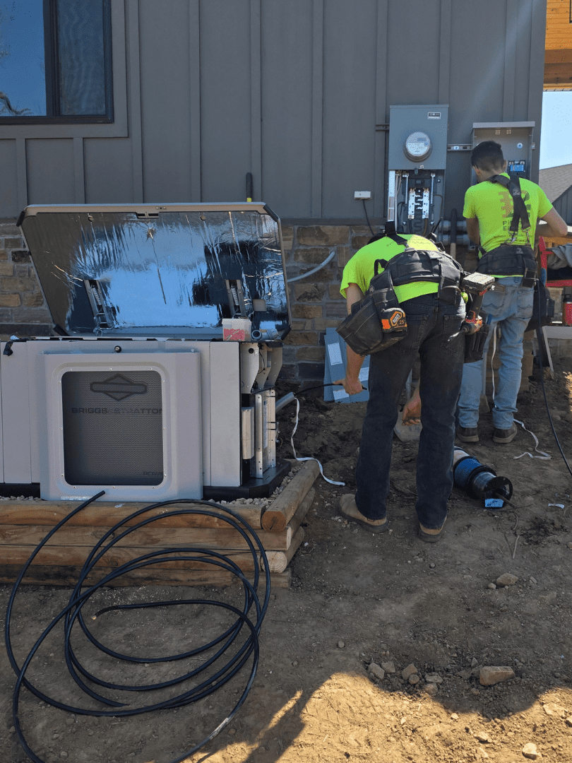 Workers Installing Generator | My Generator Solutions
